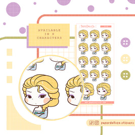 Confused Princess | Feelings | Activity Stickers | f112