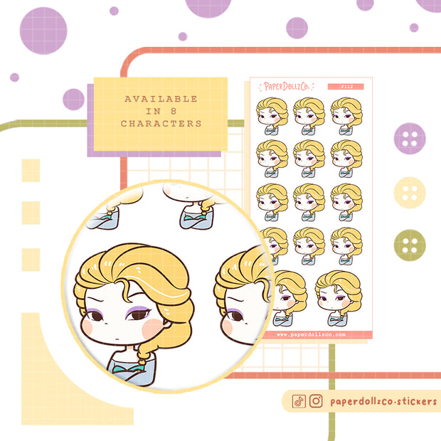 Confused Princess | Feelings | Activity Stickers | f112