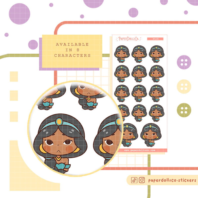 Sad Princess | Feelings | Activity Stickers | f115