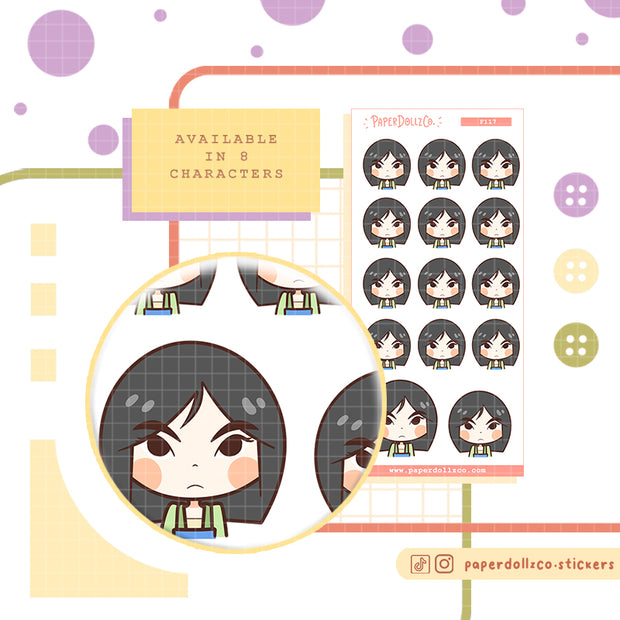 Angry Princess | Feelings | Activity Stickers | f117