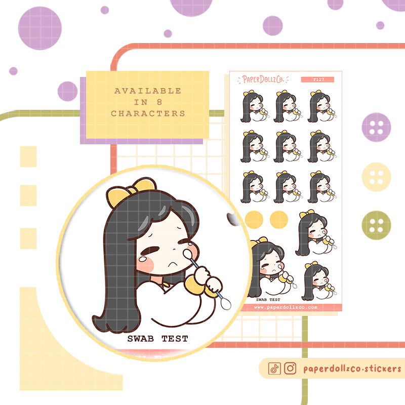 Swab Test | Activity Stickers | f127