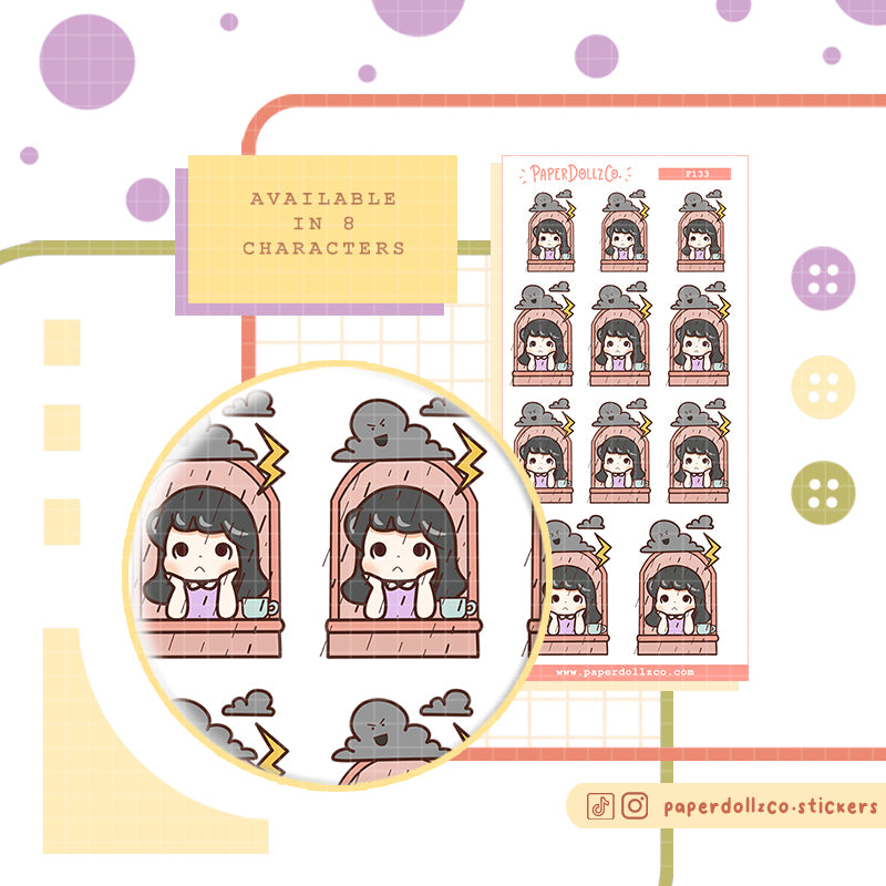 Thunderstorm | PaperDollzCo | Activity Stickers | f133