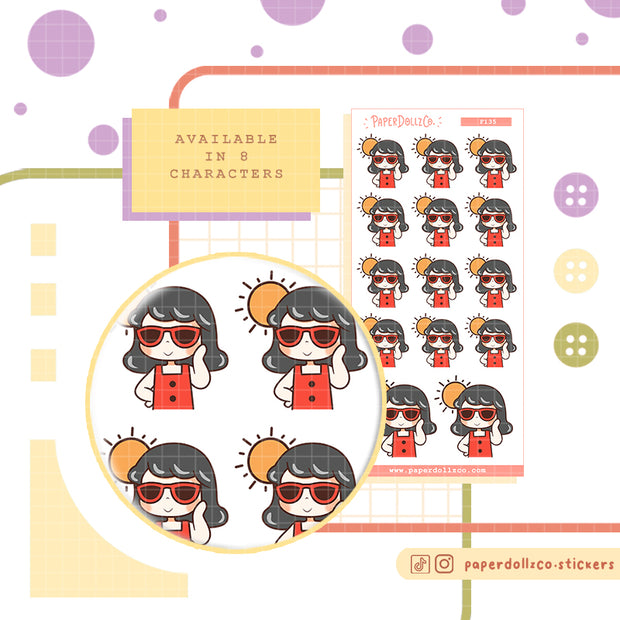 Sunny | PaperDollzCo | Activity Stickers | f135