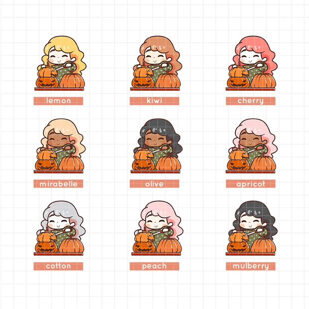 Carve Halloween Pumpkin | PaperDollzCo | Activity Stickers | f140