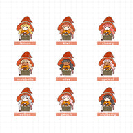 Halloween Shopping | PaperDollzCo | Activity Stickers | f142