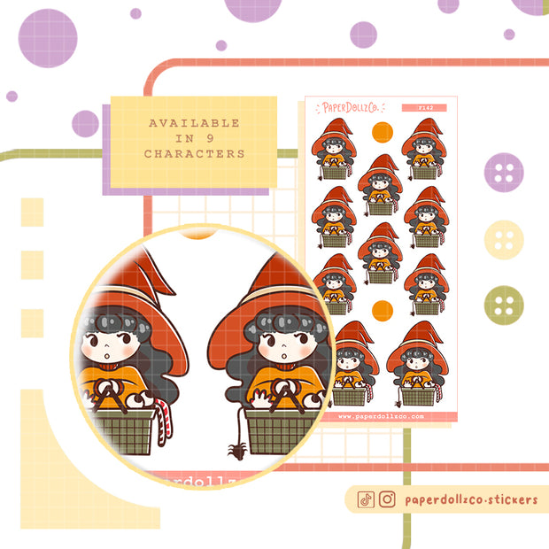 Halloween Shopping | PaperDollzCo | Activity Stickers | f142
