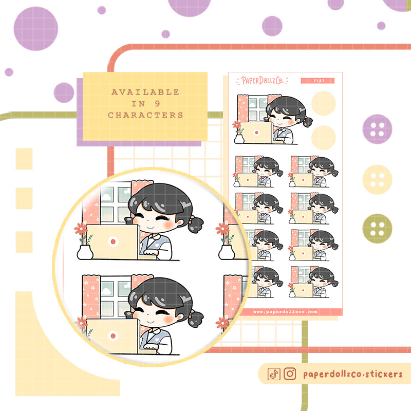 Spring Work | PaperDollzCo | Activity Stickers | f143