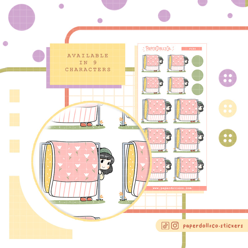 Spring Laundry | PaperDollzCo | Activity Stickers | f144