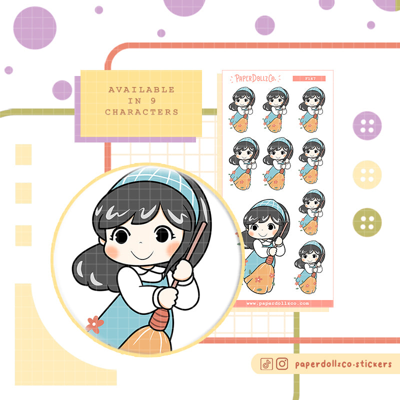 Spring Clean | PaperDollzCo | Activity Stickers | f147