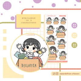 Spring Declutter | PaperDollzCo | Activity Stickers | f148