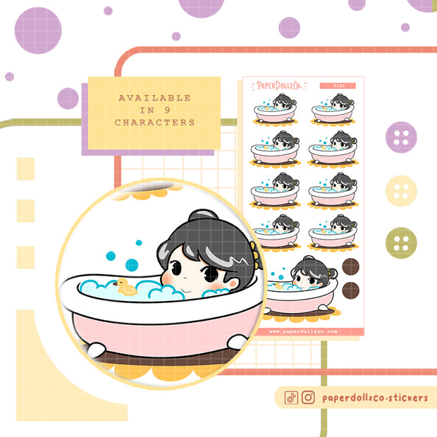 Spring Bath | PaperDollzCo | Activity Stickers | f150
