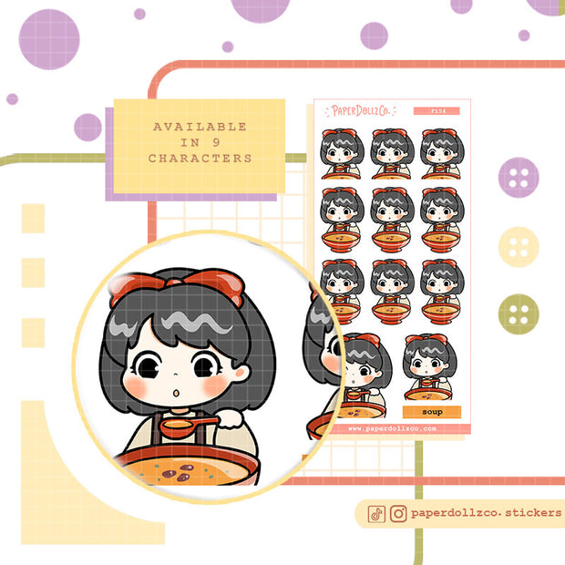 Soup | PaperDollzCo Planner | Activity Stickers | f154