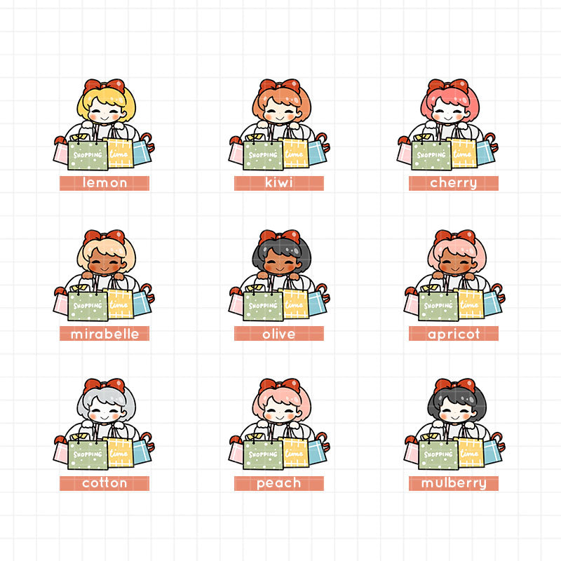 Shopping Time | PaperDollzCo | Activity Stickers | f164