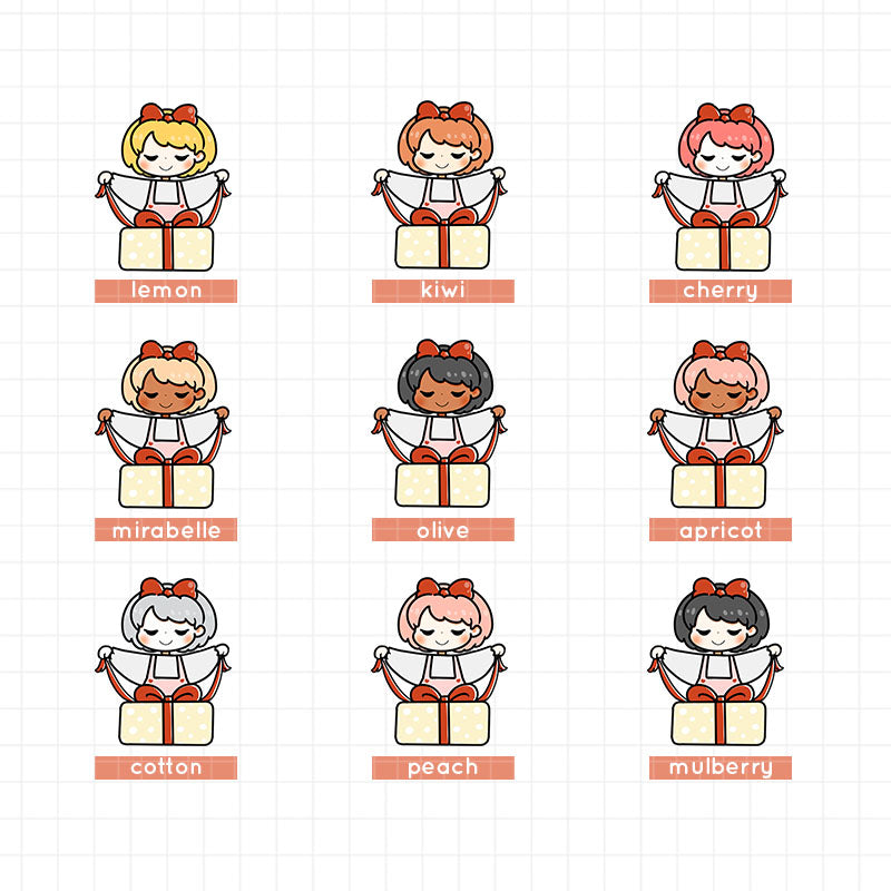 Exchange Gift | PaperDollzCo | Activity Stickers | f167