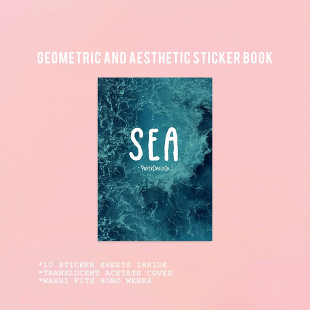 Sea - Geometric Aesthetic Sticker Book | FB006