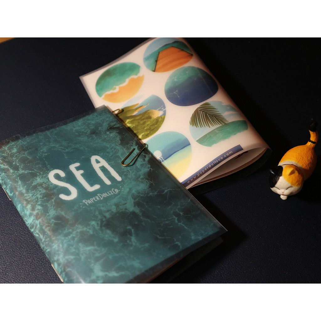 Sea - Geometric Aesthetic Sticker Book | FB006