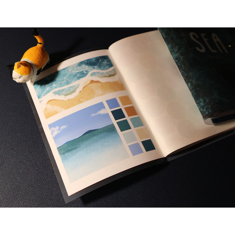 Sea - Geometric Aesthetic Sticker Book | FB006