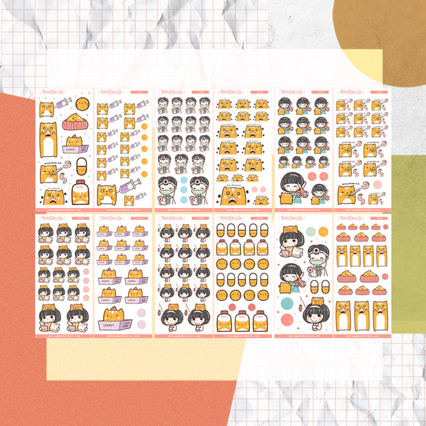 Pet Cat | PaperDollzCo | Activity Sticker Book | FB010