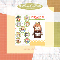 Health and Wellness | PaperDollzCo | Activity Sticker Book | FB012