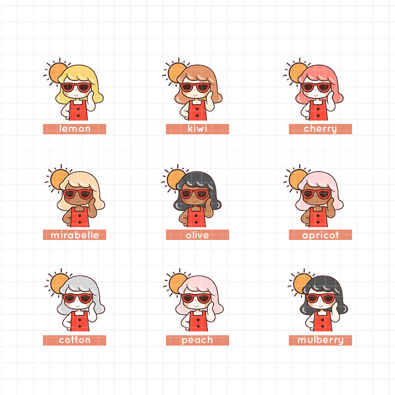 Sunny | PaperDollzCo | Activity Stickers | f135