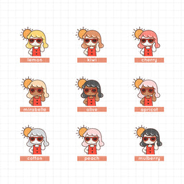 Sunny | PaperDollzCo | Activity Stickers | f135