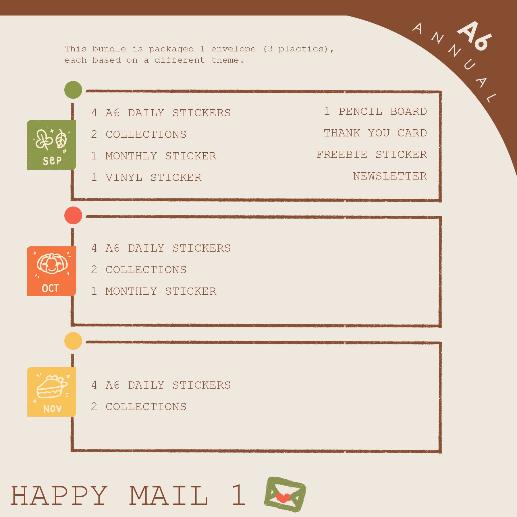 Annual Lite | A6 | Dear Dolly Snail Mail Subscription