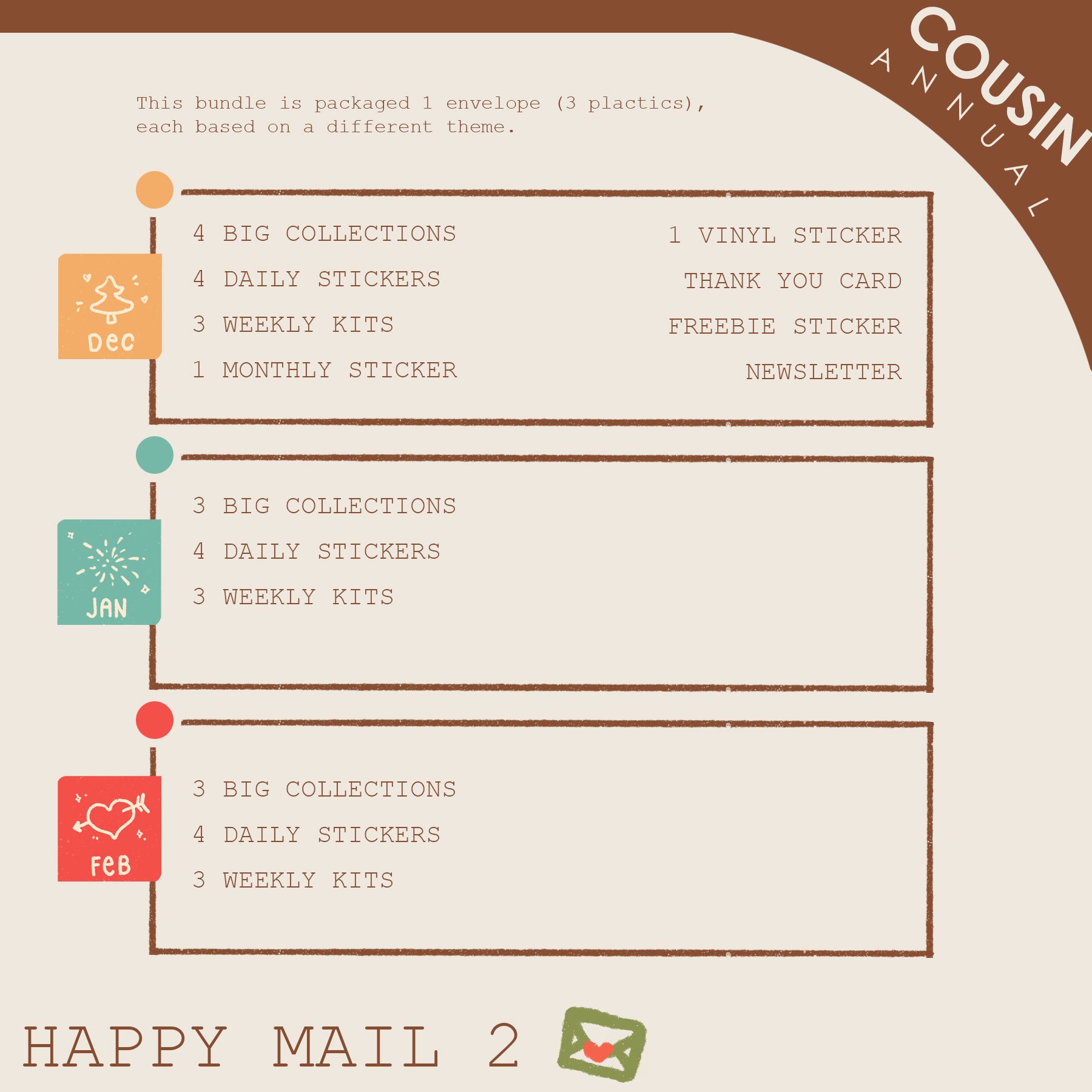 Annual Lite | Cousin | Dear Dolly Snail Mail Subscription
