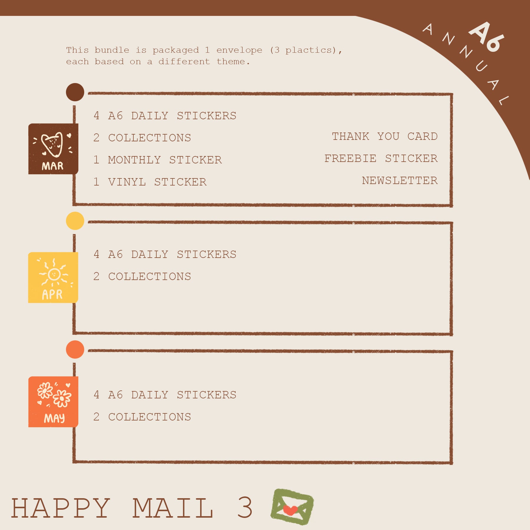 Annual Lite | A6 | Dear Dolly Snail Mail Subscription