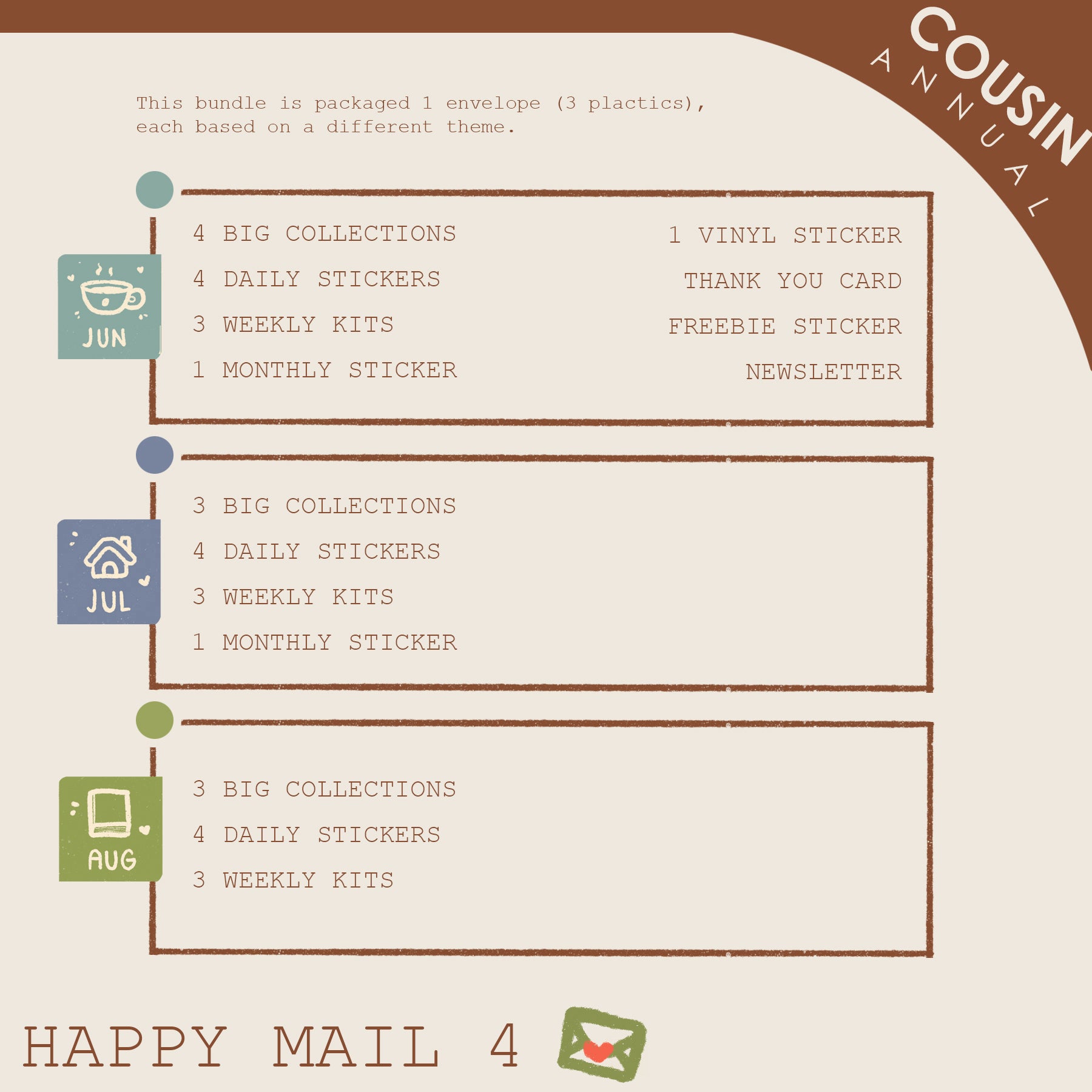 Annual Lite | Cousin | Dear Dolly Snail Mail Subscription