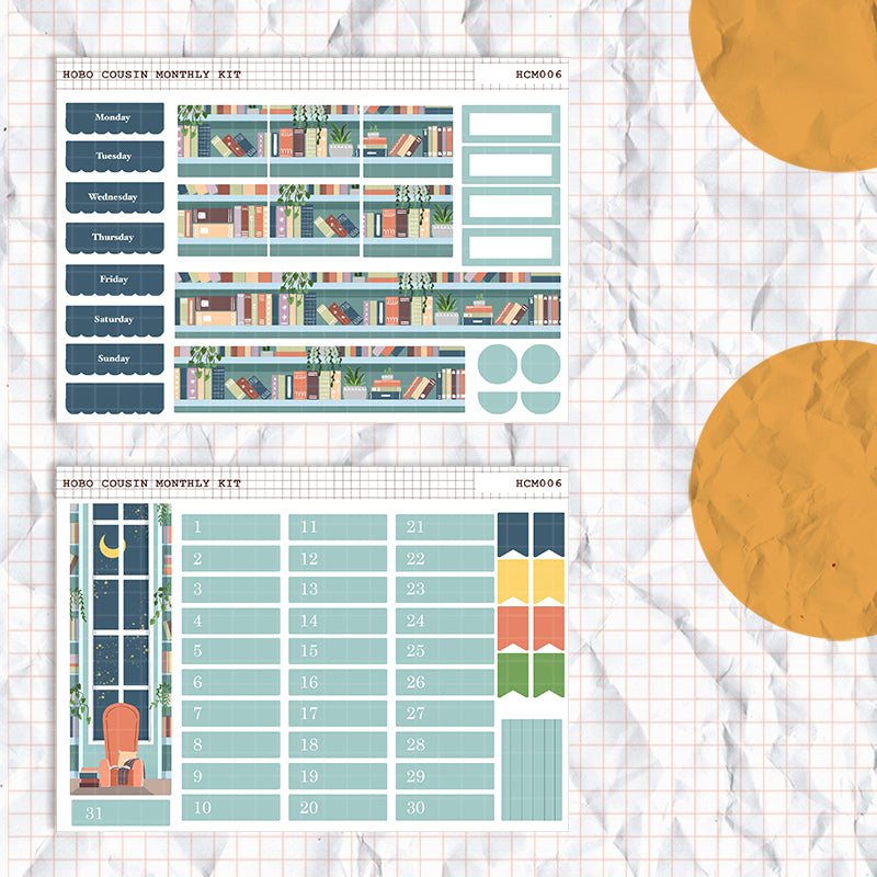 Books | Hobonichi Cousin Monthly Stickers ( set of 2 ) | hcm006
