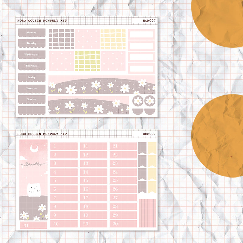 Relaxation | Hobonichi Monthly Kit Sticker | HCM007 | HWM007