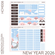 Welcoming New Year | Hobonichi Cousin Monthly Stickers ( set of 2 ) - HCM008