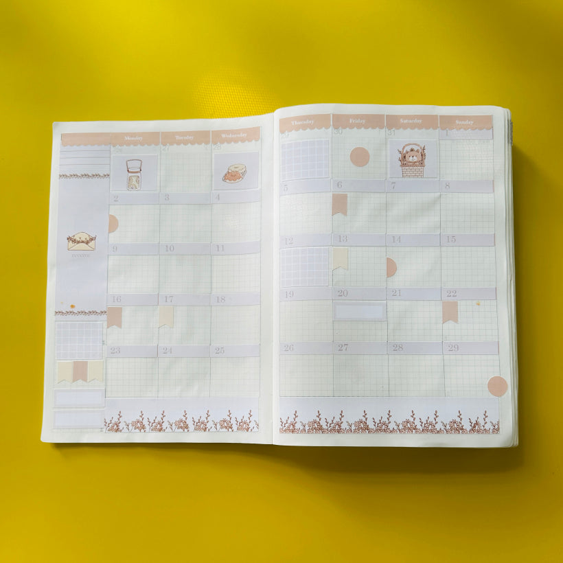 Minimalist | Hobonichi Cousin Monthly Stickers ( set of 2 ) | Hcm011
