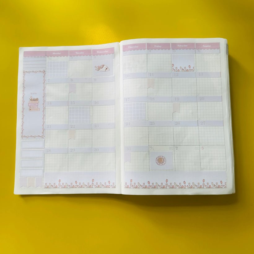 Minimalist | Hobonichi Cousin Monthly Stickers ( set of 2 ) | Hcm012