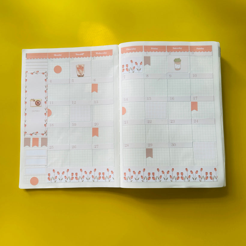 Minimalist | Hobonichi Cousin Monthly Stickers ( set of 2 ) | Hcm014