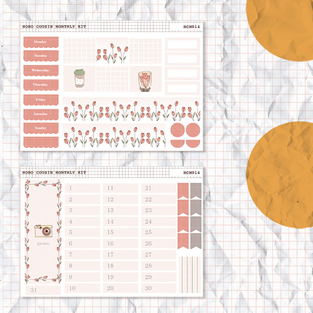 Minimalist | Hobonichi Cousin Monthly Stickers ( set of 2 ) | Hcm014