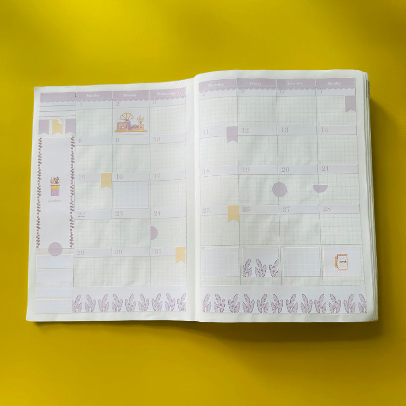 Minimalist | Hobonichi Cousin Monthly Stickers ( set of 2 ) | Hcm018