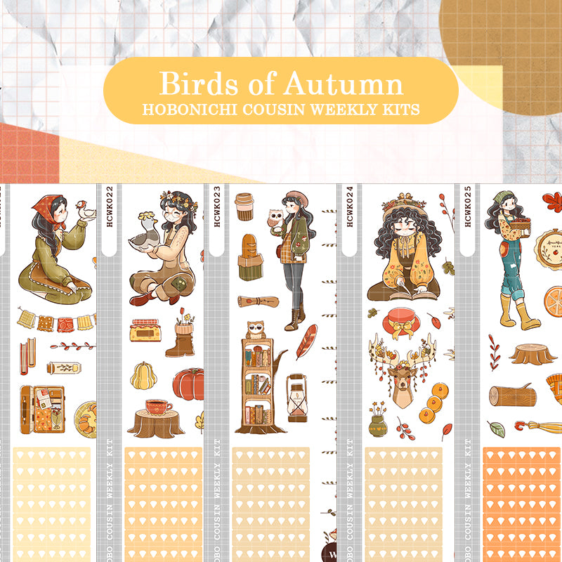 Pekin | Birds of Autumn | Hobonichi Cousin Weekly Kit - hcwk021
