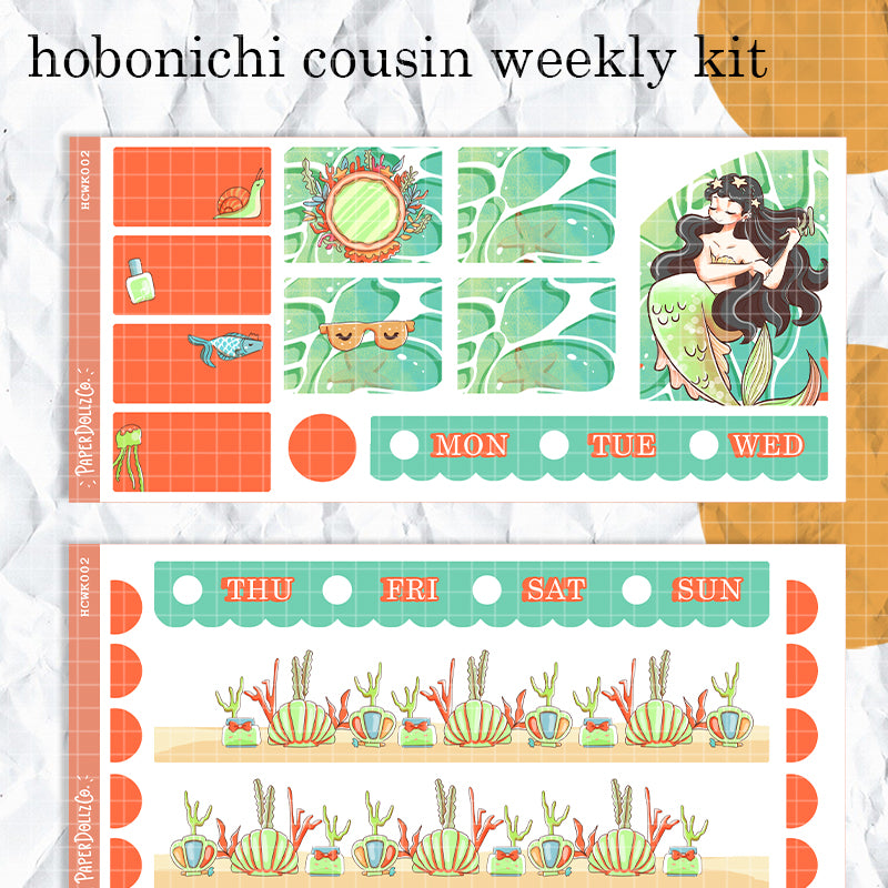 Stylish | The Modern Mermaids | Hobonichi Cousin Weekly Kit | hcwk002