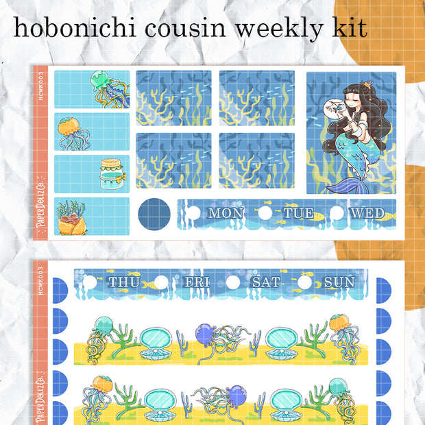 Zoophilist | The Modern Mermaids | Hobonichi Cousin Weekly Kit | hcwk003