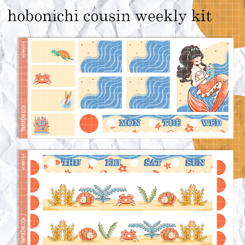Bookish | The Modern Mermaids | Hobonichi Cousin Weekly Kit | hcwk004