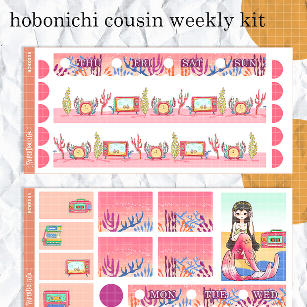 Retro | The Modern Mermaids | Hobonichi Cousin Weekly Kit | hcwk005