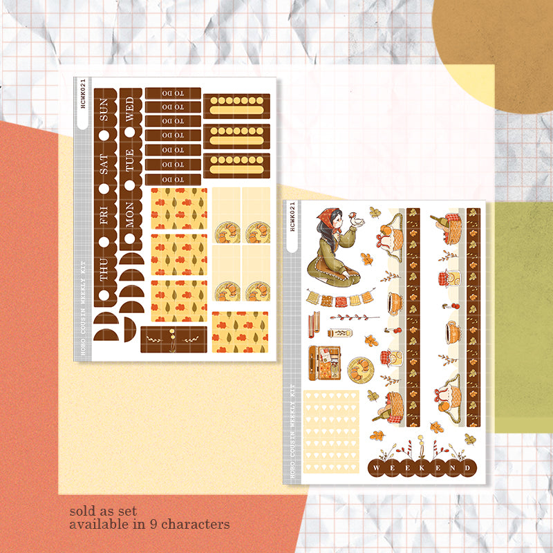 Pekin | Birds of Autumn | Hobonichi Cousin Weekly Kit - hcwk021