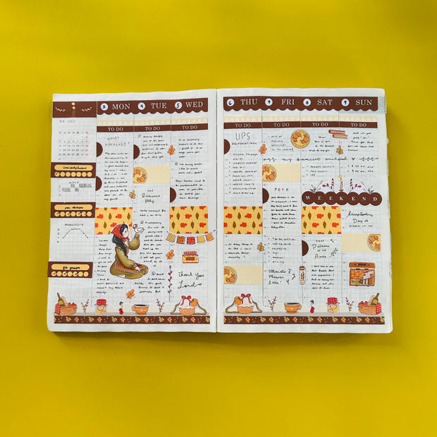 Pekin | Birds of Autumn | Hobonichi Cousin Weekly Kit - hcwk021