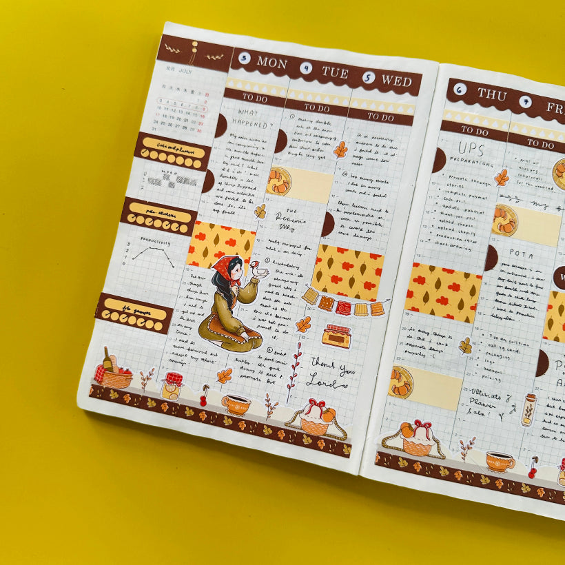 Pekin | Birds of Autumn | Hobonichi Cousin Weekly Kit - hcwk021