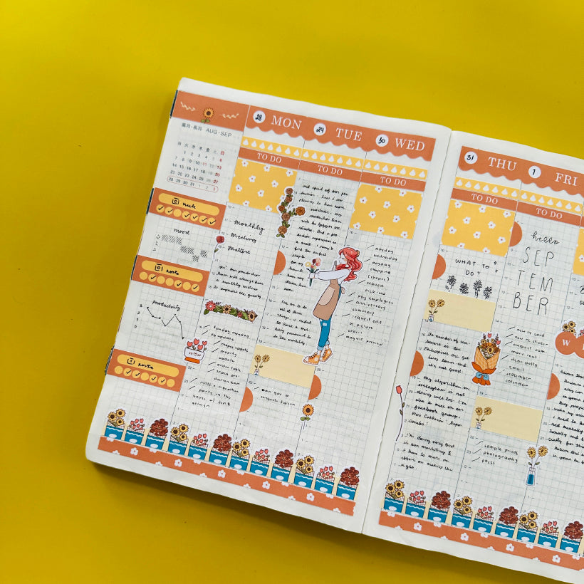 Flower Shop | True Passion | Hobonichi Cousin Weekly Kit - hcwk026