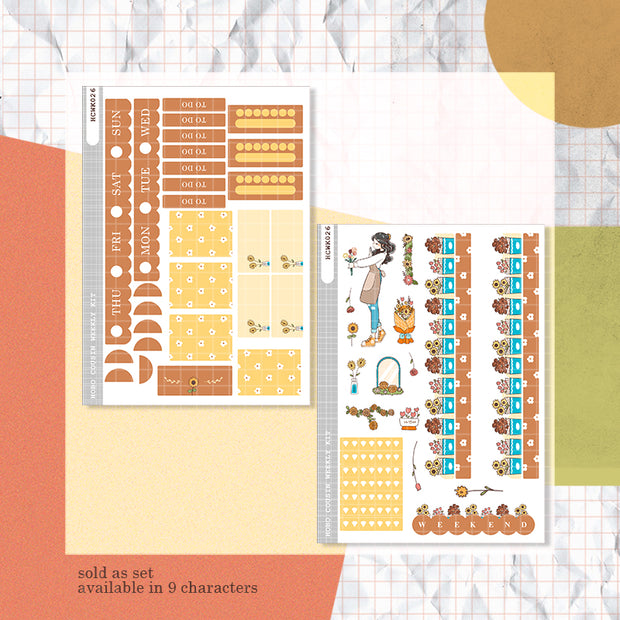 Flower Shop | True Passion | Hobonichi Cousin Weekly Kit - hcwk026