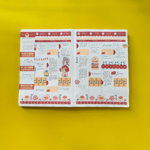 Coffee Shop | True Passion | Hobonichi Cousin Weekly Kit - hcwk027