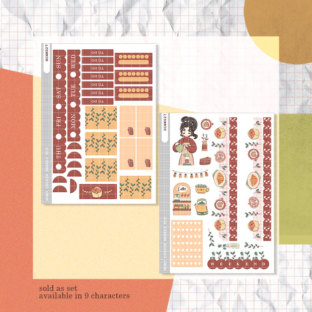 Coffee Shop | True Passion | Hobonichi Cousin Weekly Kit - hcwk027