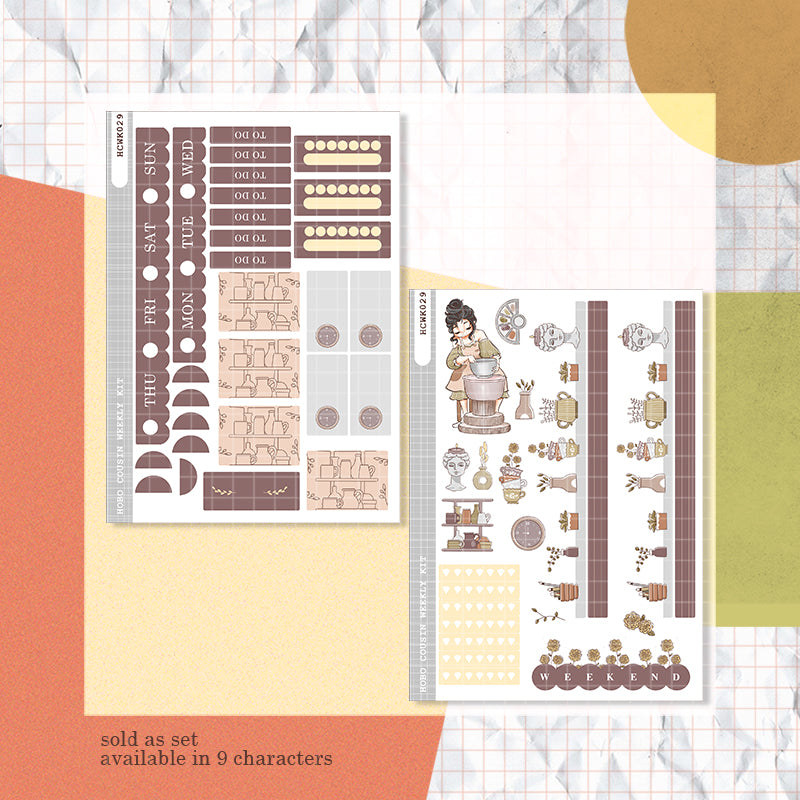 Pottery Shop | True Passion | Hobonichi Cousin Weekly Kit - hcwk029